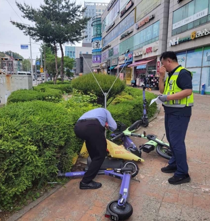 김포시, 풍무동 불법 입간판 집중 단속 실시.